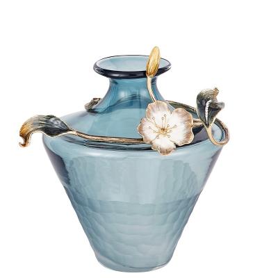 China Art Decor Art Decor NOSHMAN Best Selling Gift florero decorativo simple flower vase stained home decoration Crystal Enamel Glass Creative Vase for sale