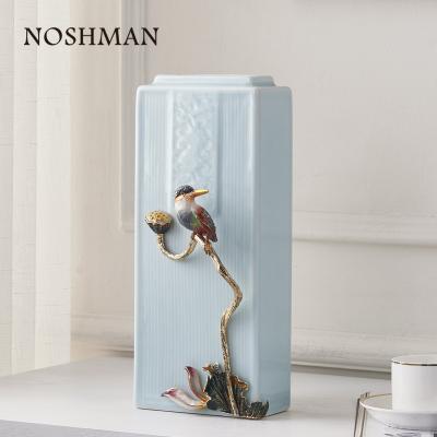 China D'Art Decor d'Art Decor Ceramic Vase de decorativo NOSHMAN Florero de to best of the creative rectangular decorative decoration of the Ministry of the Interior of the ceramic gift chandelier for sale