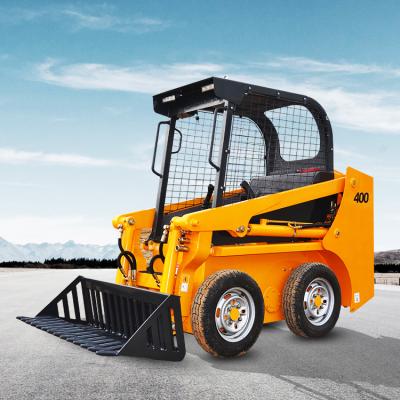 China Farms Machinery Mini Shovel Load Crawler Skid Chinese Earthmoving Beef Loader With Pallet Fork Skid Beef Loader Attachment for sale