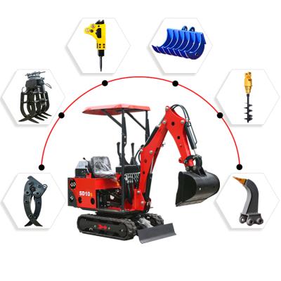 China Micro Farms Excavator For Sale Excavator Parts Mini Digger Machine Excavator 1 Ton for sale