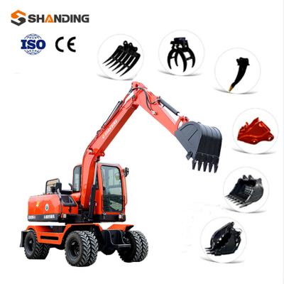 China High quality micro construction /Garden/Other wheel excavator ruote 1 ton power escavatore digger for sale