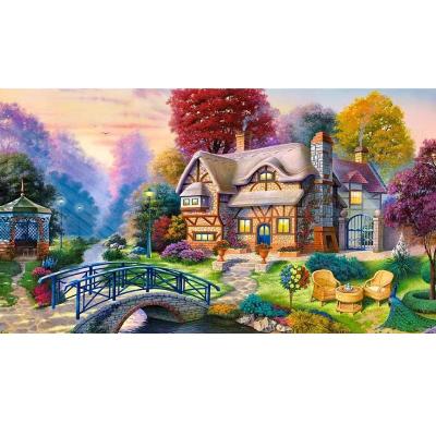 China 40*50cm Handmade Design Pastoral Artwork Landscape Country Style Painting By Numbers For Adults for sale