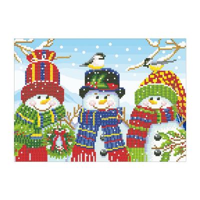 China Hot Selling Creative Handmade Snowmen Cartoon Gifts Diamond Painting By Numbers With Competitive Price for sale