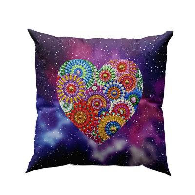 China Cartoon Diy Diamond Painting Pillow Living Room Decoration Christmas Gift for sale