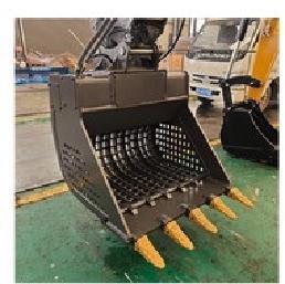 China High Frequency Screening Bucket For Excavator Fast Backfilling Operation Vibrating Screening Bucket for sale