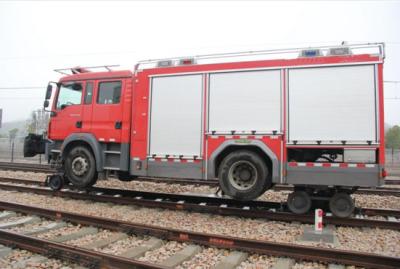 China Heavy Truck Chassis Railway Fire Fighter Vehicle Foam Dry Powder Fire Fighting for sale