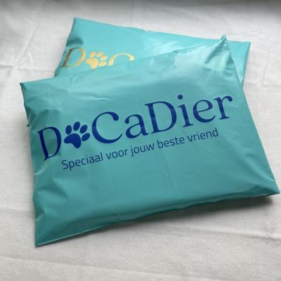 China Luxury Teal Biodegradable Green Poly Mailer Bags Custom Mailing Bags With Logo For Clothing for sale