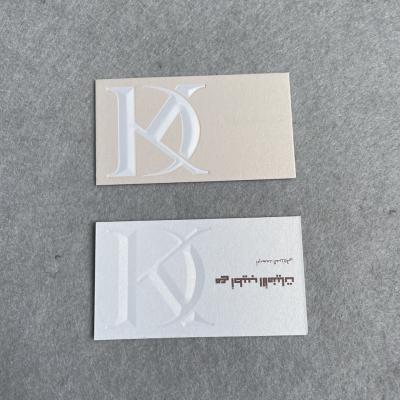 China Gartment Custom Logo Luxury Business Card With Gold Ribbon Business Card for sale