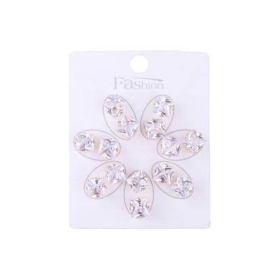 China CLASSIC [ER1002] 7 Pieces Classic Zircon Square (Princess Cut) Multi Size Earring Set Combination for sale