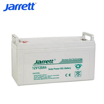 China Jarrett Gel Battery Rechargeable Deep Storage Solar Power Systems Cycle 12V 100AH ​​Solar System Battery For Solar Project for sale