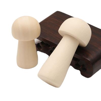 China Europe Direct Sales Cheap Unfinished Wooden Mushroom Shapes Natural Wooden Craft Toys for sale