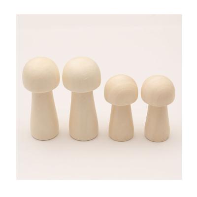 China Hot Selling Cheap Wooden Mushrooms Art Craft Natural Unfinished Europe Small for sale