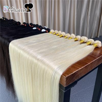 China Silky Straight Wave Top Grade 613 Blonde Hair Bundles Weave 9A Virgin Hair Long Hair Bundles Straight Blonde Bundle for sale