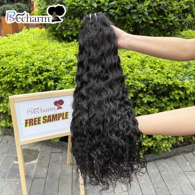 China Silky Straight 100% Malaysian Water Wave Hair Bundles With Lace Closure Malaysian Deep Wave 100% Virgin Remy Hair Bundles for sale