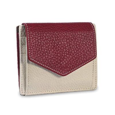 China Wholesale New Fashion Ladies RFID Wallet Contrast Color Mini Coin Purse Multi-card Pocket Leather Wallet for sale