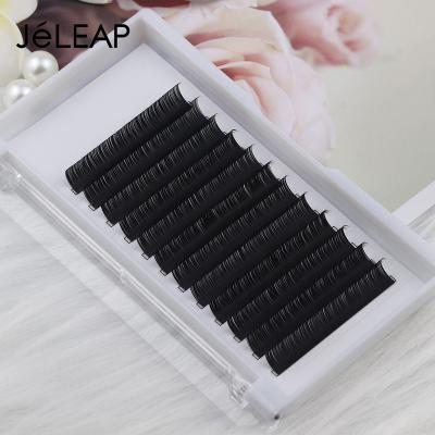 China Light Lash supplies PBT Individual Eyelash Extensions Lashes Extension Custom Private Label Korean material Matte Black eye lashes for sale