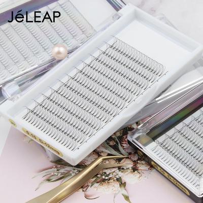 China Light Eyelash extension supplies premade eyelash extensions custom  Short Stem Premade Fan Lashes curl 8-18mm 3d fan eyelash extension for sale