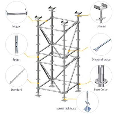 China High Quality Steel Construction Scaffolding Tower Ringlock Scaffolding System For Skyscraper for sale