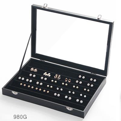 China Factory Price Modern Eco - Friendly / Handmade Earring Display Case Jewelry Tray With Lid for sale