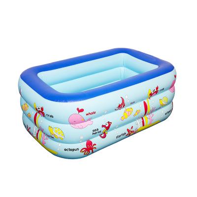 China Hot Selling Rectangular Outdoor Swimming Pool HOTOOK Outdoor Portable PVC Swimming Pool Inflatable For Kids for sale