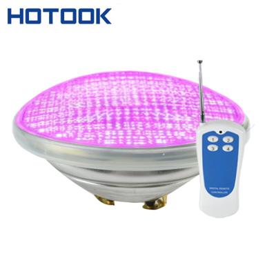 China Hot Sale 18W 12V Swimming Pool Bottom Water Lamp IP68 Multicolure PAR56 Glass LED Replacement Waterproof Pool Light HOTOOK Pool Light for sale