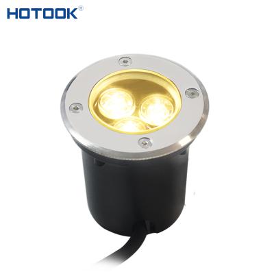 China HOTOOK High Quality Low Voltage IP67 Mini 3W Ground Stianless Steel Landscape Recessed Steping Light Underground for sale