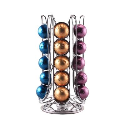 China Viable Fengyue Rotating Nespresso Vertuoline Capsule Display Rack Coffee Pod Holder for sale