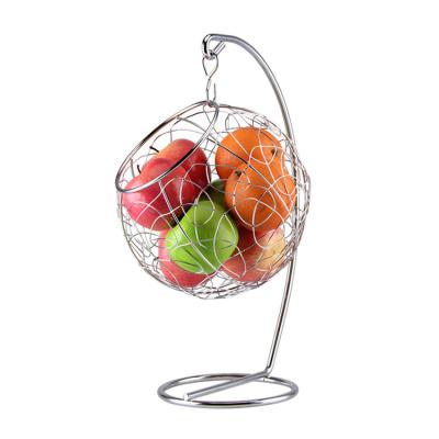 China China Fengyue Iron Fruit Picking Basket Metal Wire Storage Basket for sale