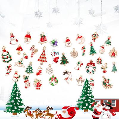 China New Christmas Christmas Charms Pendants Enamel Bracelet Party Metal Craft Home Decoration Tree Hanging DIY Jewelry Accessories for sale