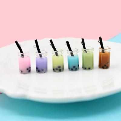 China Fashionable Hot Jewelry Findings Charms Pearl Milk Tea Pendants Opens Making Findings DIY Handmade Jewelry For Earrings Necklace for sale