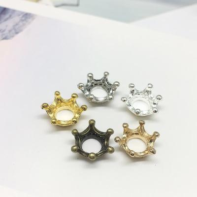 China Trendy Jewelry Findings 5 ​​Colors Vintage Crown Charm Beads Fit Bracelet Jewelry Crown Beads For DIY Jewelry Making Findings for sale