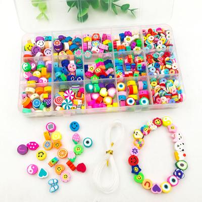 China Colorful Jewelry Findings Polymer Clay Necklace Soft Pottery Choker DIY Necklaces Fashionable Bracelets Set Surfer Beads Necklace Handmade Jewelry for sale