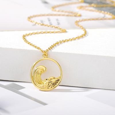 China FASHIONABLE Couples Gift Romantic Sweet Ocean Mountain Vows Stainless Steel Female Clavicle Chain Women Necklace for sale