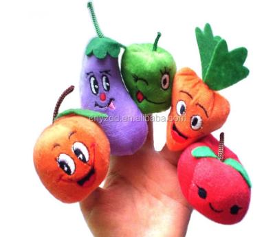 China Plush Make Finger Puppets / Mini Plush Finger Puppet Toys / Fruit Finger Puppets for sale