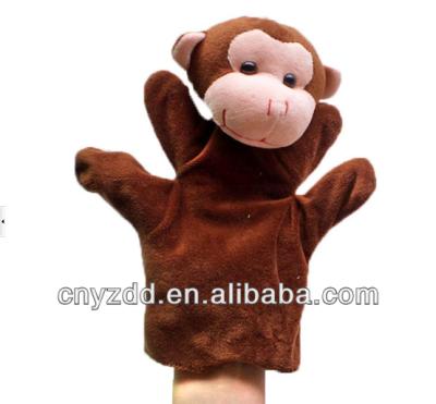 China Plush Toy Monkey Hand Puppet Monkey Animal Hand Puppet for sale