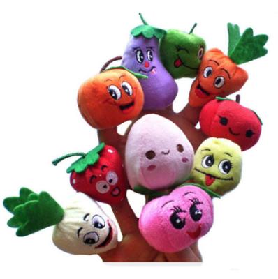 China Fruit Fruit Plush Fruit Finger Puppet Educational Toys for sale