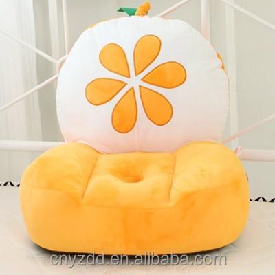 China Plush Stuffed Customized 50*35cm Orange Sofa Toy For Kids / Plush Cute Kids Fruit Orange Sofa / Animated Cute Orange Sofa Stuffed for sale