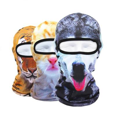 China Full Face Mask 3D Cat Dog Animal Bicycle Bike Snowboard Hats Tiger Party Halloween Helmet Liner Winter COMMON Warmer Pet for sale