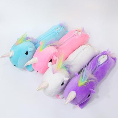 China Schools & Unicorn Pencil Case Cute Plush Plush Pencil Case Pencilcase Box School Supplies Stationery Gift Students for sale