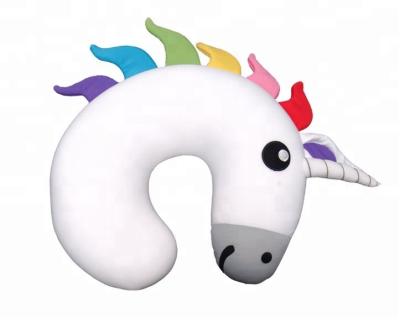 China Hot OEM Unicorn Pillow Stuffed Plush Unicorn Travel Pillow Plush U Shape Pillow for sale