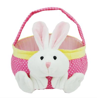 China Plush Easter Bunny Candy / Rabbit Bags Easter Baskets For Kids for sale