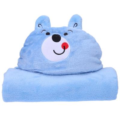 China PORTABLE Hooded Animal Blanket For Child Fleecechildren Bath Towels / Hooded Animal for sale