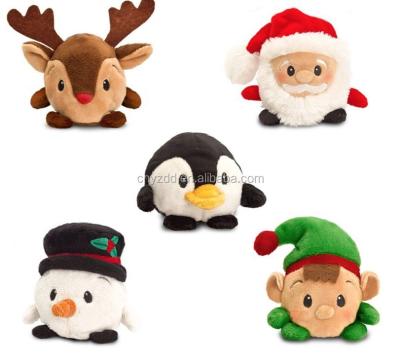 China Christmas Plush Toy Bobballs Decoration Snowman Reindeer Santa Penguin for sale