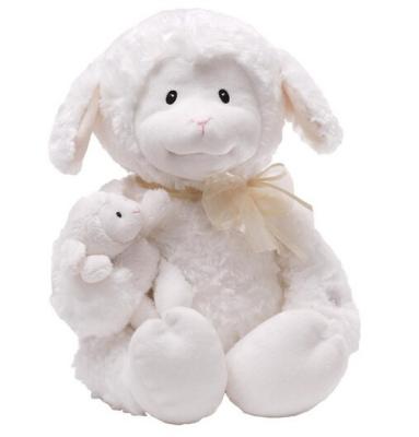 China Electronic Stuffed Plush Toy Lamb Open Mouth To Stufferd Toy Sheep Singing/Sounding Toy By Push Button for sale