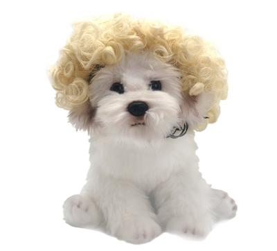 China 2021 Viable Hot Sale Dog Bob Wig High Temprture Wire Wig Pet Headwear Pet Accessories for sale