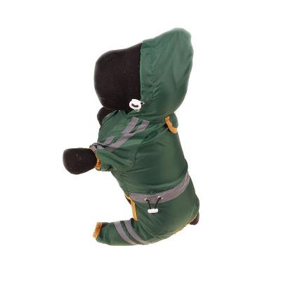 China Stocked Dog Raincoat Waterproof Jacket Safety Dog Clothes Pet Reflective Raincoat for sale