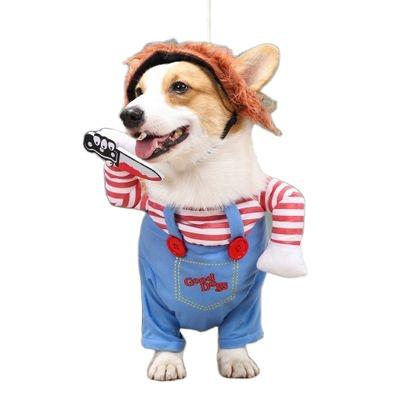 China Designer Funny Dog Cat Cloth Pet Accessories Luxury Stocked Pet Clothes for sale