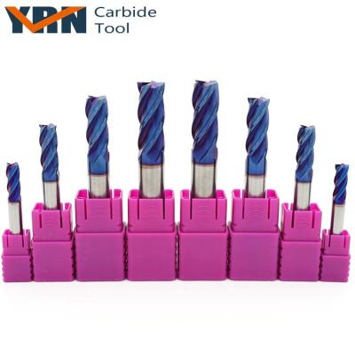 China Side Face Step Shoulder / Straight Slot YRN D20x100mm Fresas Tools 4 Flute HRC65 Solid Carbide Milling Cutter End Mill for sale