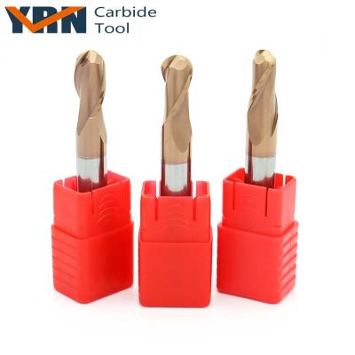 China YRN Changzhou 2 Slot CNC Mill Cuters Ball Nose End Mill Straight Flute Carbide End Mills Side Face Step Shoulder/Straight Flute End Mills for sale