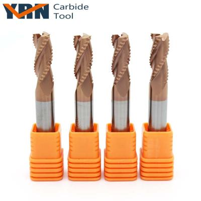 China Rough Processing Prepare in CNC 3/4 Flute Cutter Tungsten Carbide Tool HRC55 Stock Rough Milling End Mill for sale